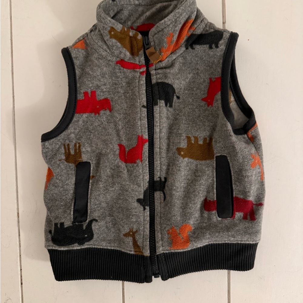 Carter's Gray Animal Print Vest